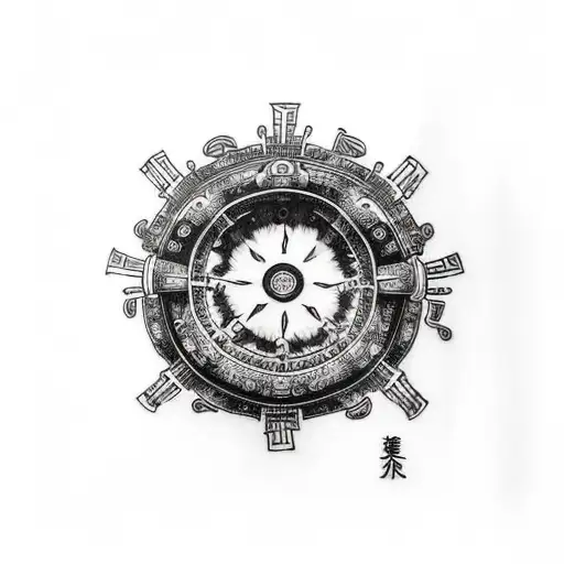 steering wheel tattoo design idea