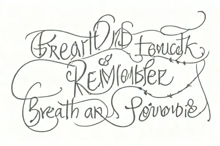 breath and remember who the fuck you are  tattoo design idea