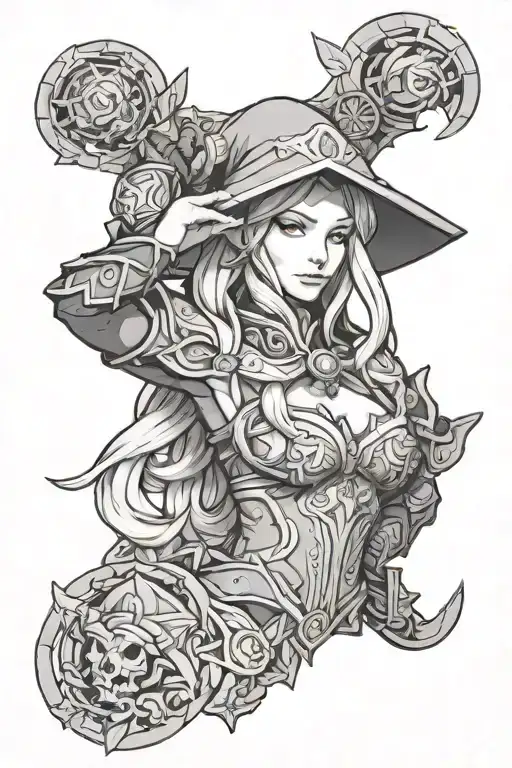 crystal maiden dota 2 tattoo design idea