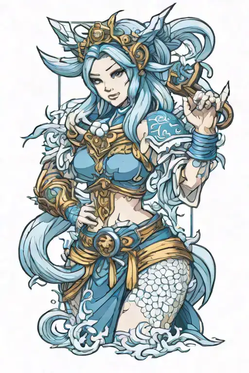 icy crystal maiden dota 2 tattoo design idea