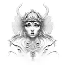 7 heavenly virtues tattoo design idea