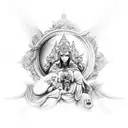 7 heavenly virtues tattoo design idea