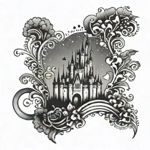 DIsney Castle tattoo design idea
