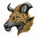  casco pantera tattoo design idea