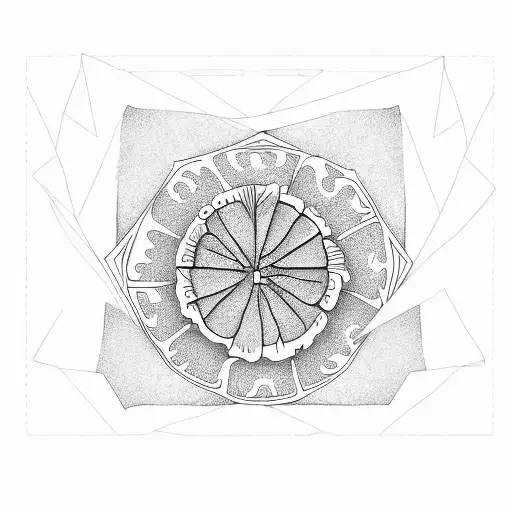 orange slice tattoo design idea