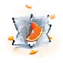 orange slice tattoo design idea