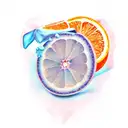 orange slice tattoo design idea