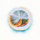 orange slice tattoo design idea