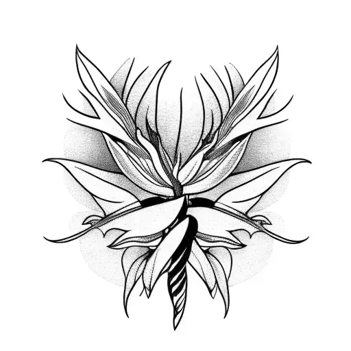 Bird of Paradise tattoo design idea