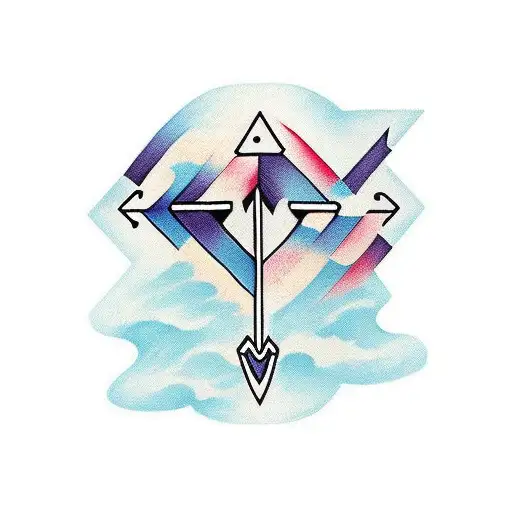 cool arrow crossing each other tattoo design idea