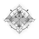 cool arrow crossing each other tattoo design idea