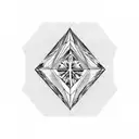 diamond on top of a Pioneer turntable tattoo design idea