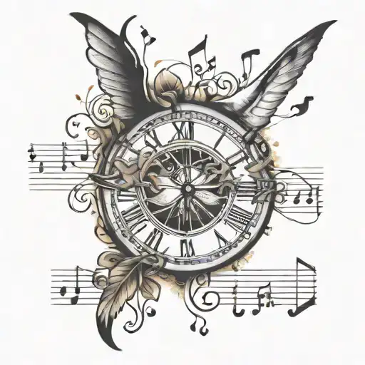 Come whenever, I’ll be the shelter come though your, It is my truth and i will always love you written under music notes tattoo design idea