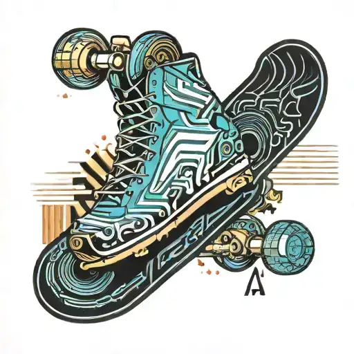 skate welcome to the future flag Argentina flag tattoo design idea