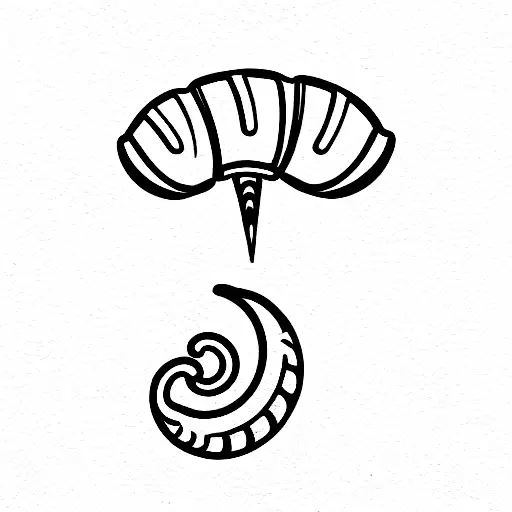 Marriage between a shellfish paste and a peanut tattoo design idea
