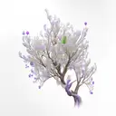 willow branch with a violet flower tattoo design idea