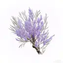 willow branch with a violet flower tattoo design idea