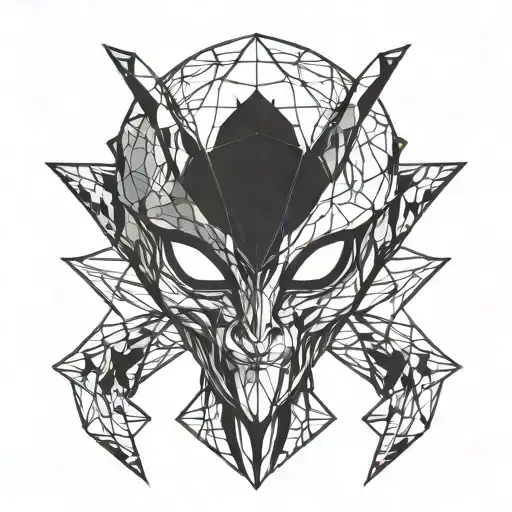 alien face tattoo design idea