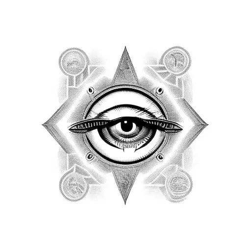 Eye of Horus and a king chess peice  tattoo design idea