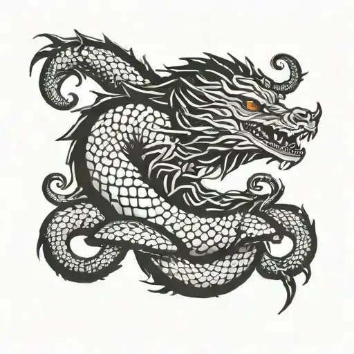 norse myth featuring jormungandr tattoo design idea