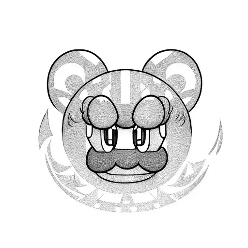 mario boo tattoo design idea