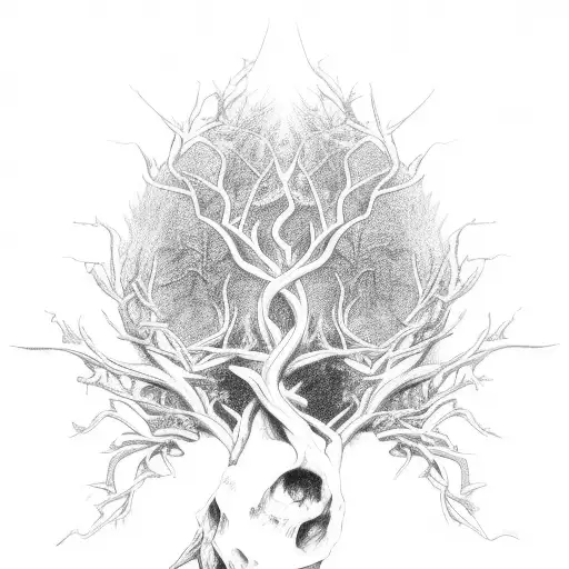 spiral of thorn branches True detective movie tattoo design idea