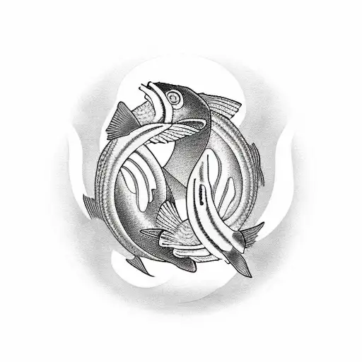Yin and Yang koi fish tattoo design idea