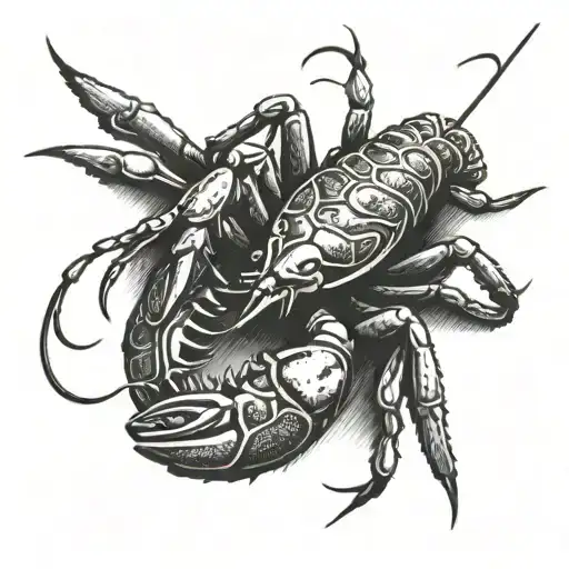 crayfish  tattoo design idea