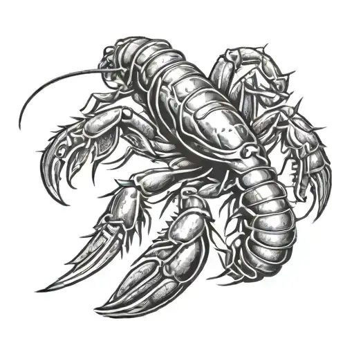 crayfish  tattoo design idea