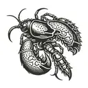 crayfish  tattoo design idea