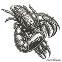 crayfish  tattoo design idea