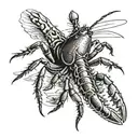 small cool crayfish tattoo design idea