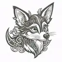 black and white husky littlest pet shop tattoo design idea