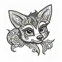 black and white husky littlest pet shop tattoo design idea