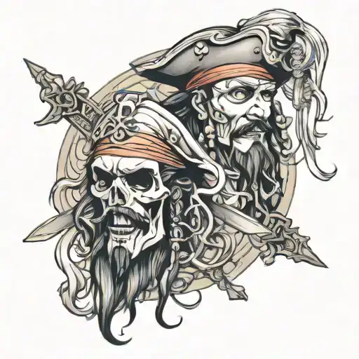 pirates of caribbean tattoo design idea