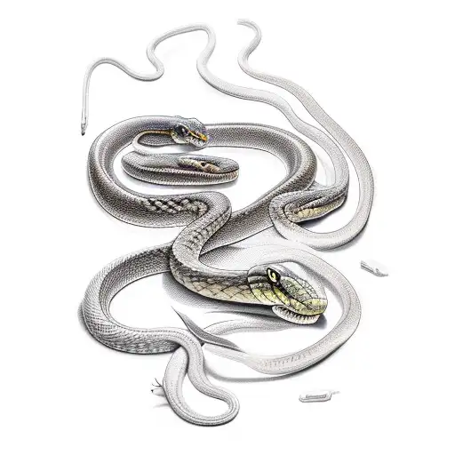 the snake crawls around the dart tattoo design idea