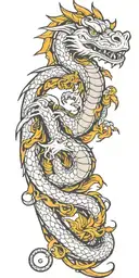 dragon wrapped tattoo design idea