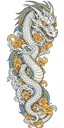 dragon wrapped tattoo design idea