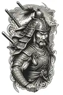 samurai warrior tattoo design idea
