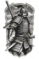 samurai warrior tattoo design idea
