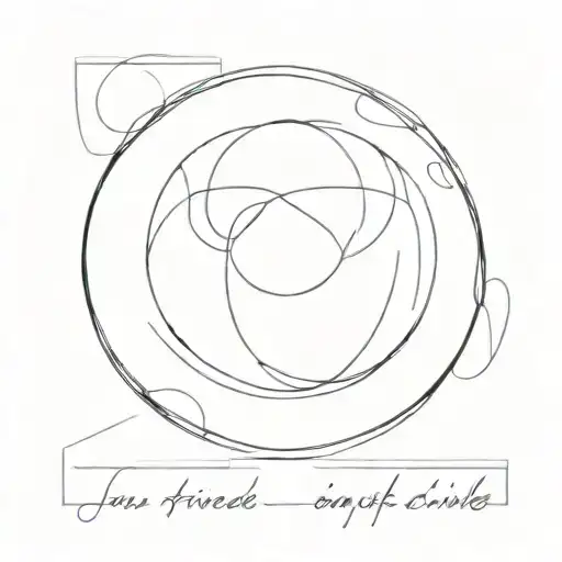 "so tired of being" looped in a circle to be a continuous sentence tattoo design idea