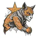 loner looking at stars tattoo design idea