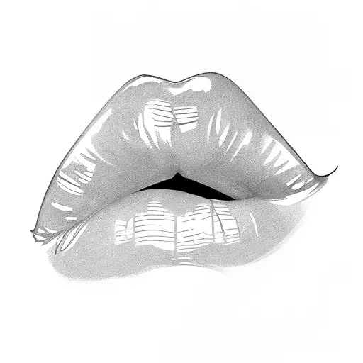 lips tattoo design idea