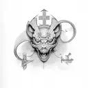 Chi Rho tattoo design idea