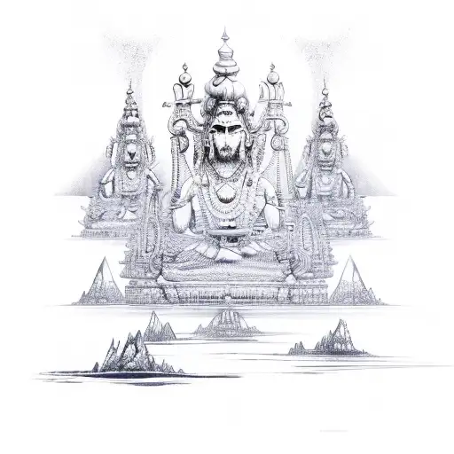 kailash parbat tattoo design idea