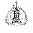 shiva trishul mount kailash tattoo design idea