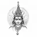 shiva trishul mount kailash tattoo design idea