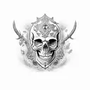 skull king deck card tattoo design idea