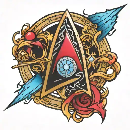 star trek com badge incorporated tattoo design idea