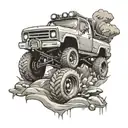 off road vehicles tattoo design idea